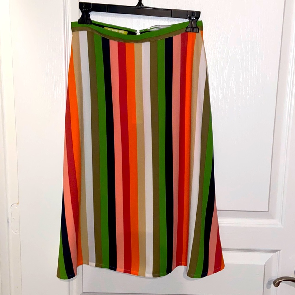 Gianni Bini- Striped Aline Midi Skirt